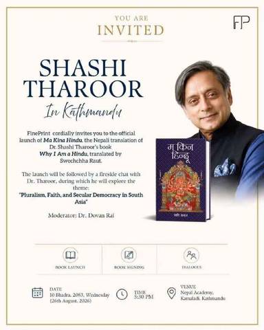 Shashi Tharoor in Kathmandu