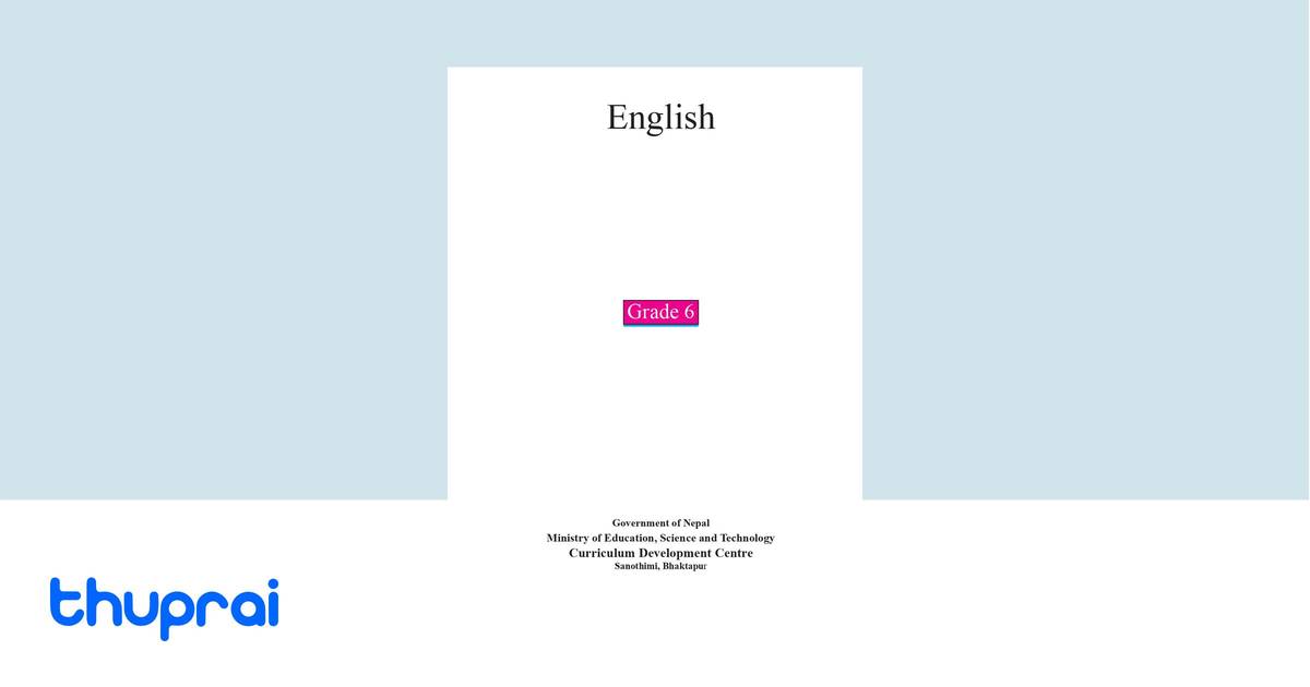 English Grade 6 Thuprai English grade 6 thuprai