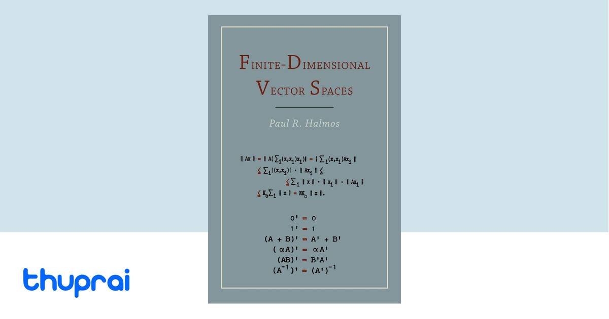 Buy finite dimensional vector spaces in nepal thuprai