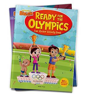 Chhota Bheem - Ready for the Olympics : Fun Sticker Activity Book's front cover