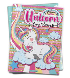 I Believe in Unicorn Copy Coloring Book: Fun Activity Books for Children's front cover