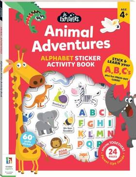Junior Explorers: Animal Adventures Alphabet Activity Book's front cover