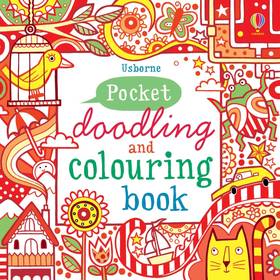 Little Doodling and Colouring Book: Red Book