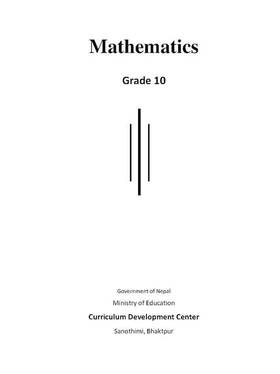 Mathematics: Grade 10's front cover