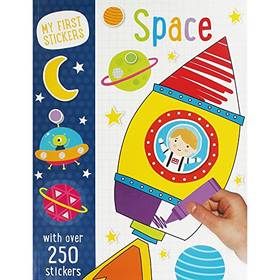 【中商原版】启蒙认知 宇宙 英文原版 My First Stickers Space 贴纸活动书 3-6岁's front cover