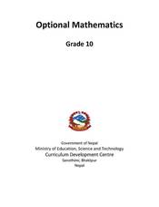 Optional Mathematics: Grade 10