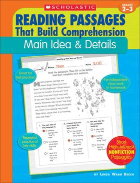 Reading Passages That Build Comprehension: Main Idea and Details Grades 2-3's front cover