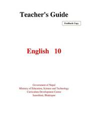 Teacher's Guide English: Grade 10