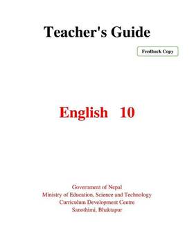 Teacher's Guide English: Grade 10's front cover