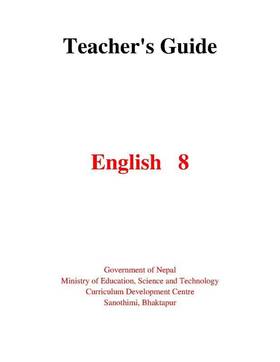 Teacher's Guide English: Grade 8's front cover