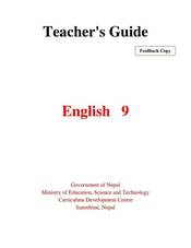 Teacher's Guide English: Grade 9