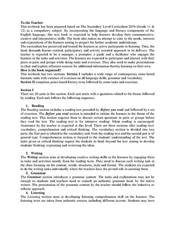 Teacher's Note English: Grade 11 and 12
