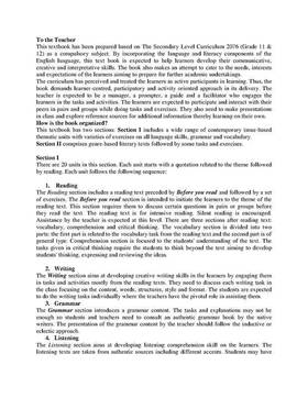 Teacher's Note English: Grade 11 and 12's front cover