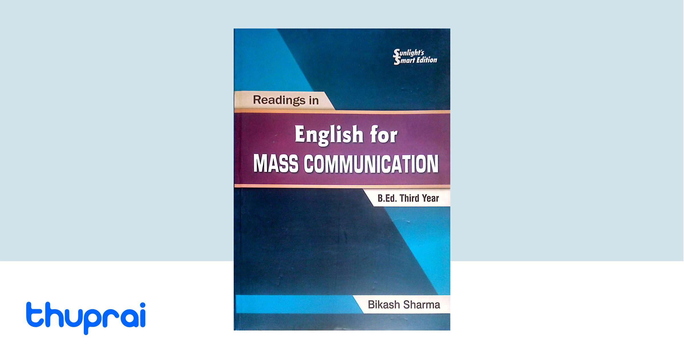 English for mass communication bikash sharma thuprai