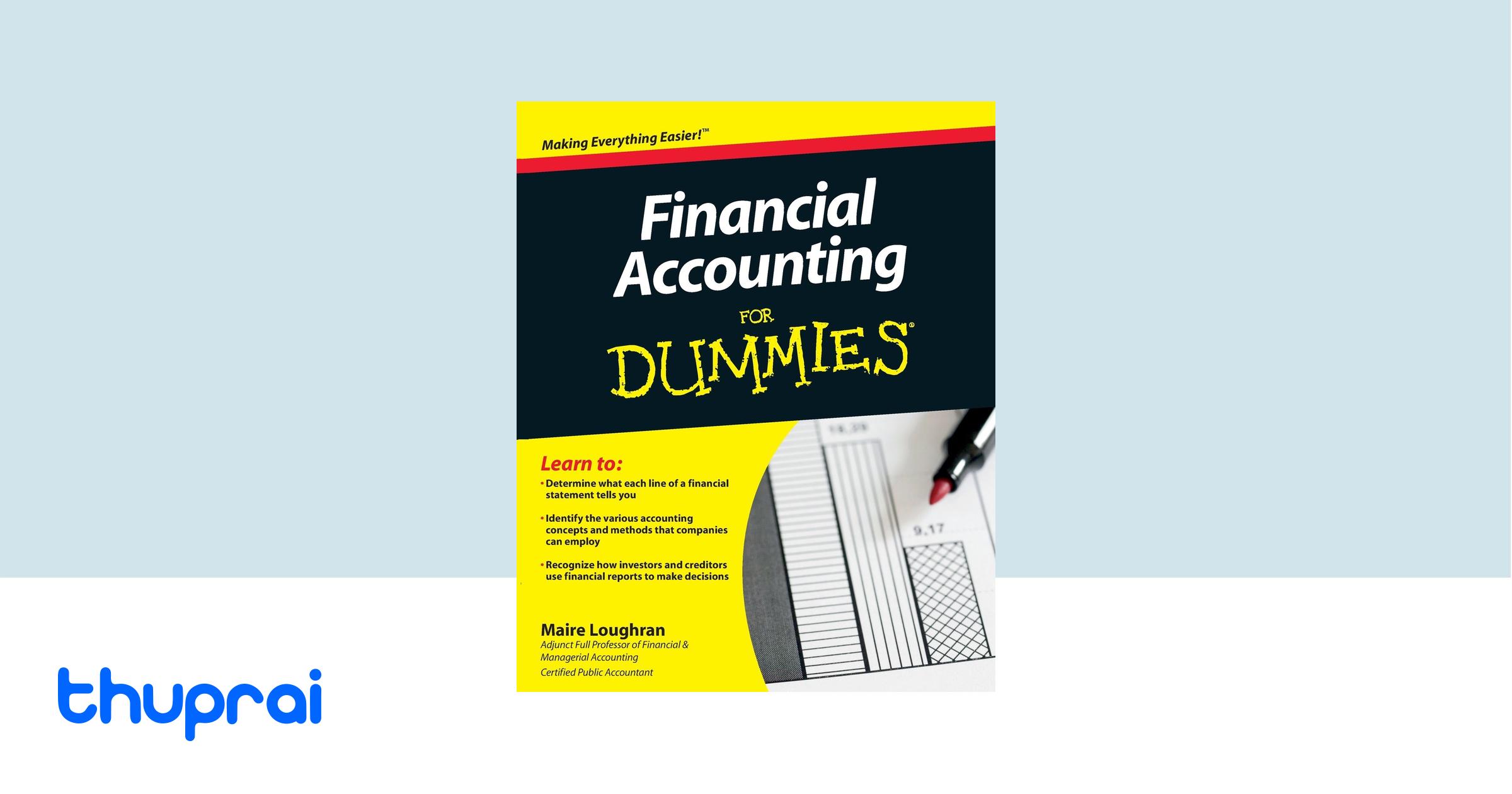 Buy Financial Accounting For Dummies in Nepal Thuprai