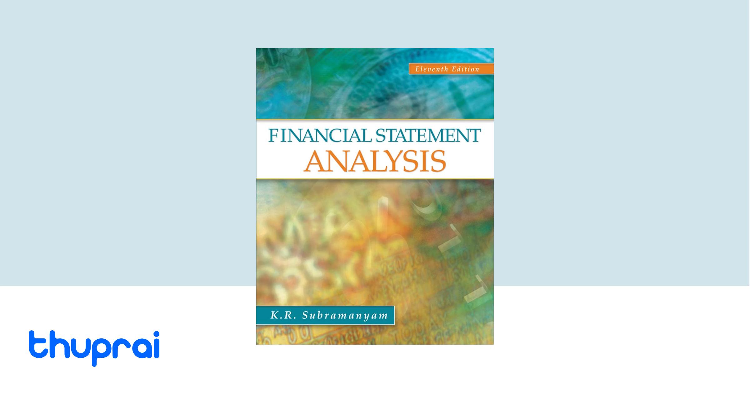 Buy Financial Statement Analysis In Nepal Thuprai Buy Financial Statement Analysis In Nepal Thuprai