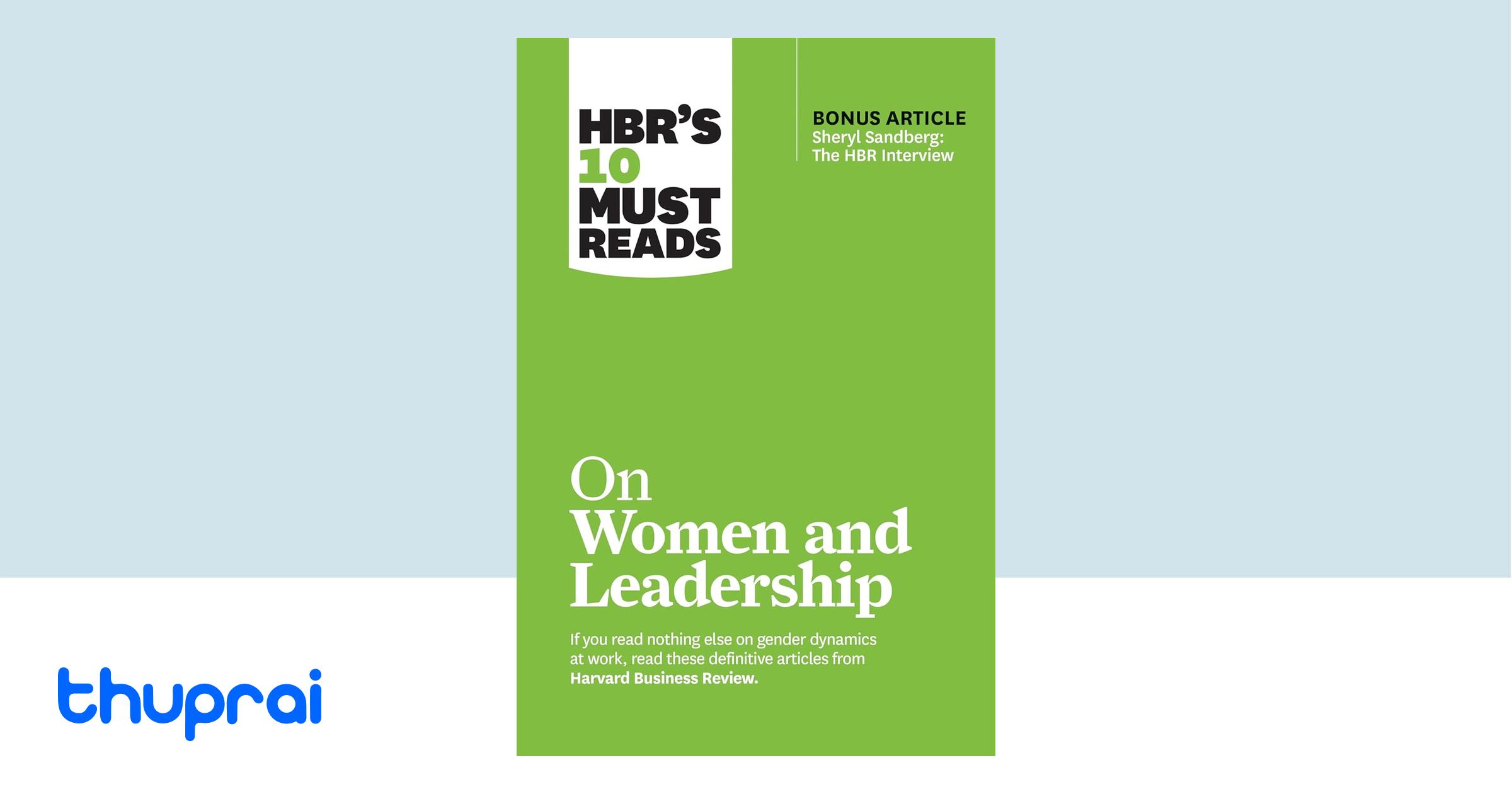Buy hbr s 10 must reads on women and leadership in nepal thuprai