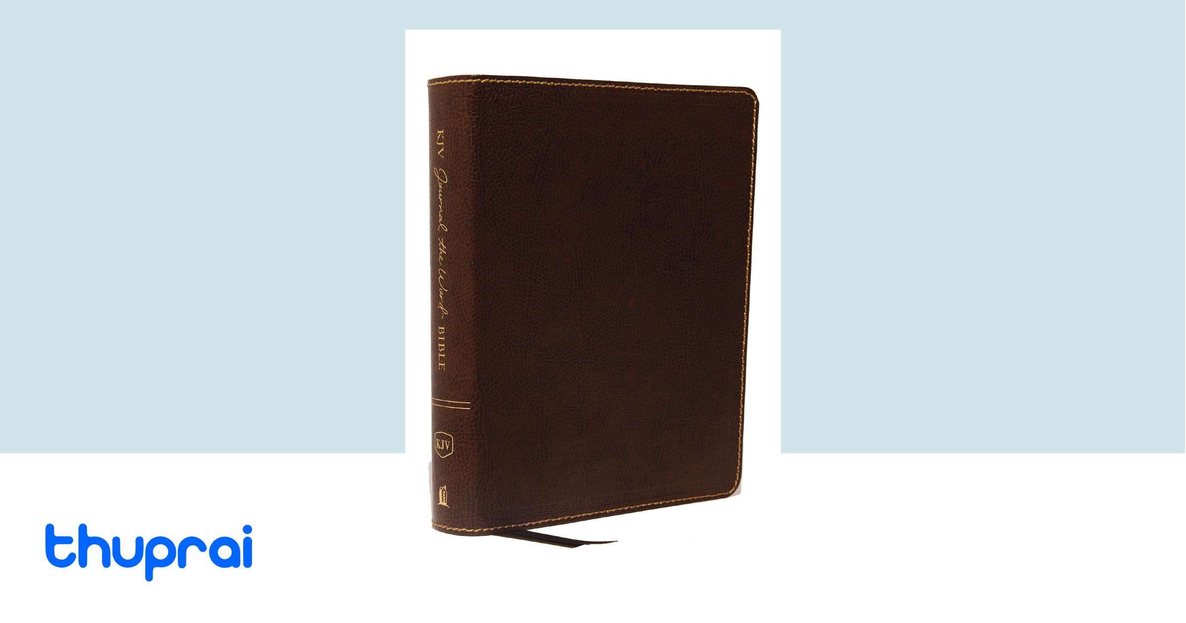 KJV, Journal the Word Bible, Bonded Leather, Brown, Red Letter, Comfort ...