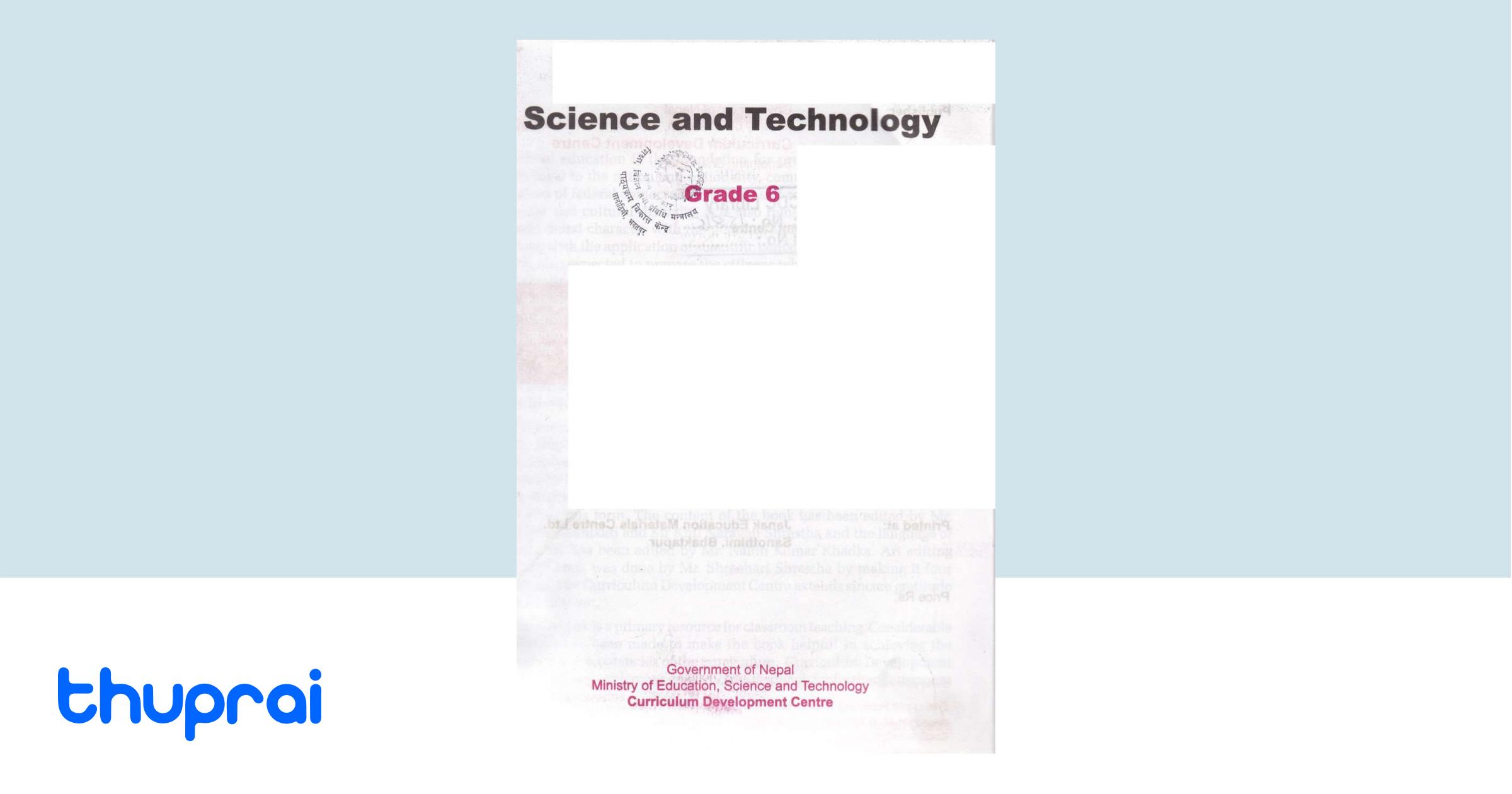 Science and Technology Grade 6 Thuprai