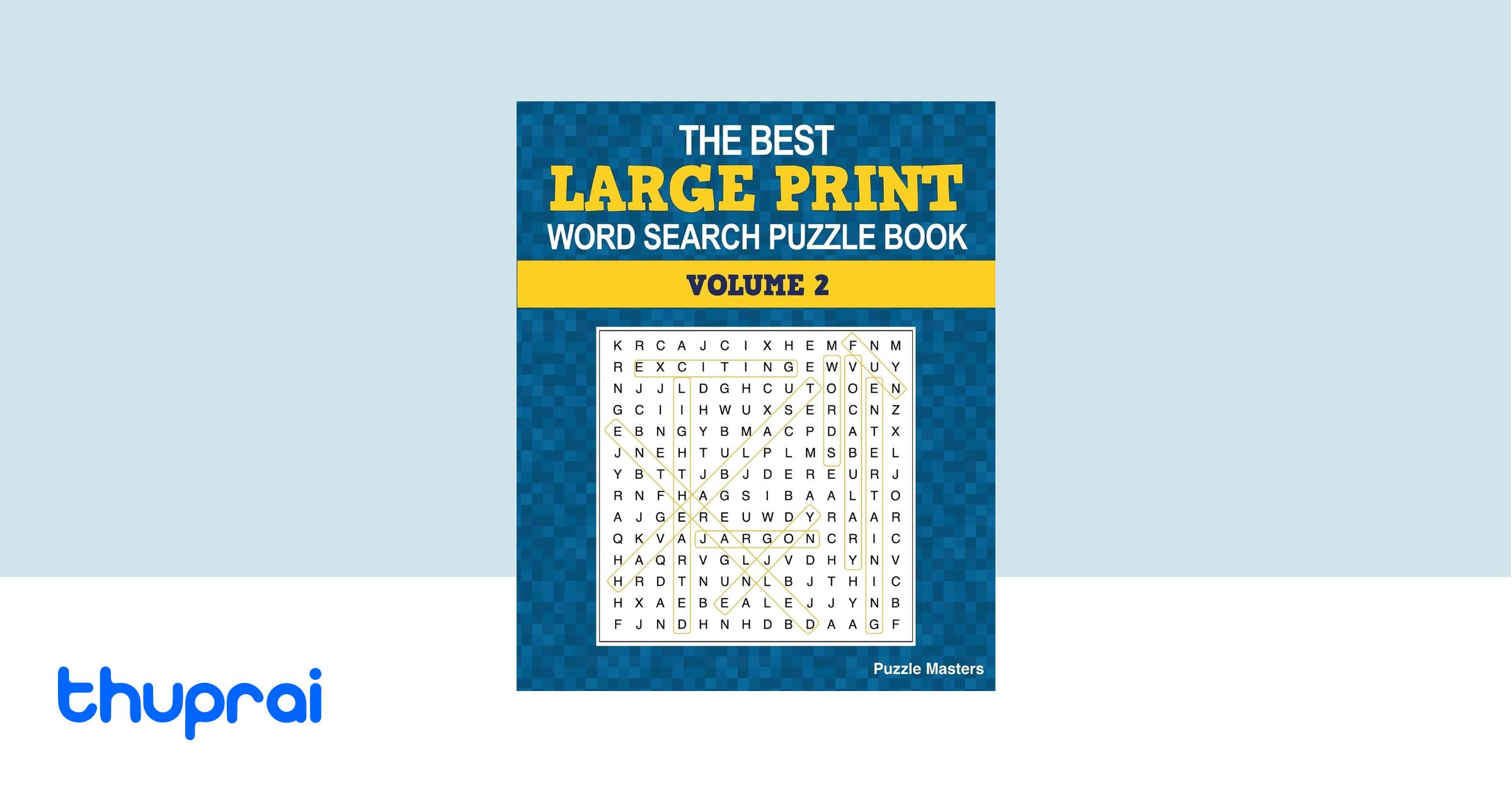 Buy The Best Large Print Word Search Puzzle Book in Nepal | Thuprai