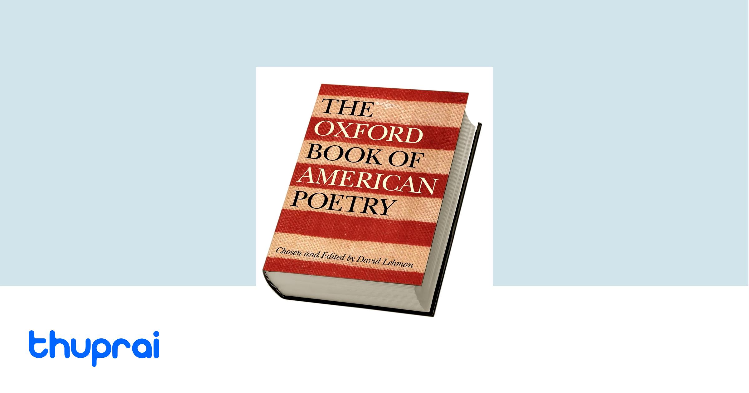 Buy The Oxford Book of American Poetry in Nepal | Thuprai