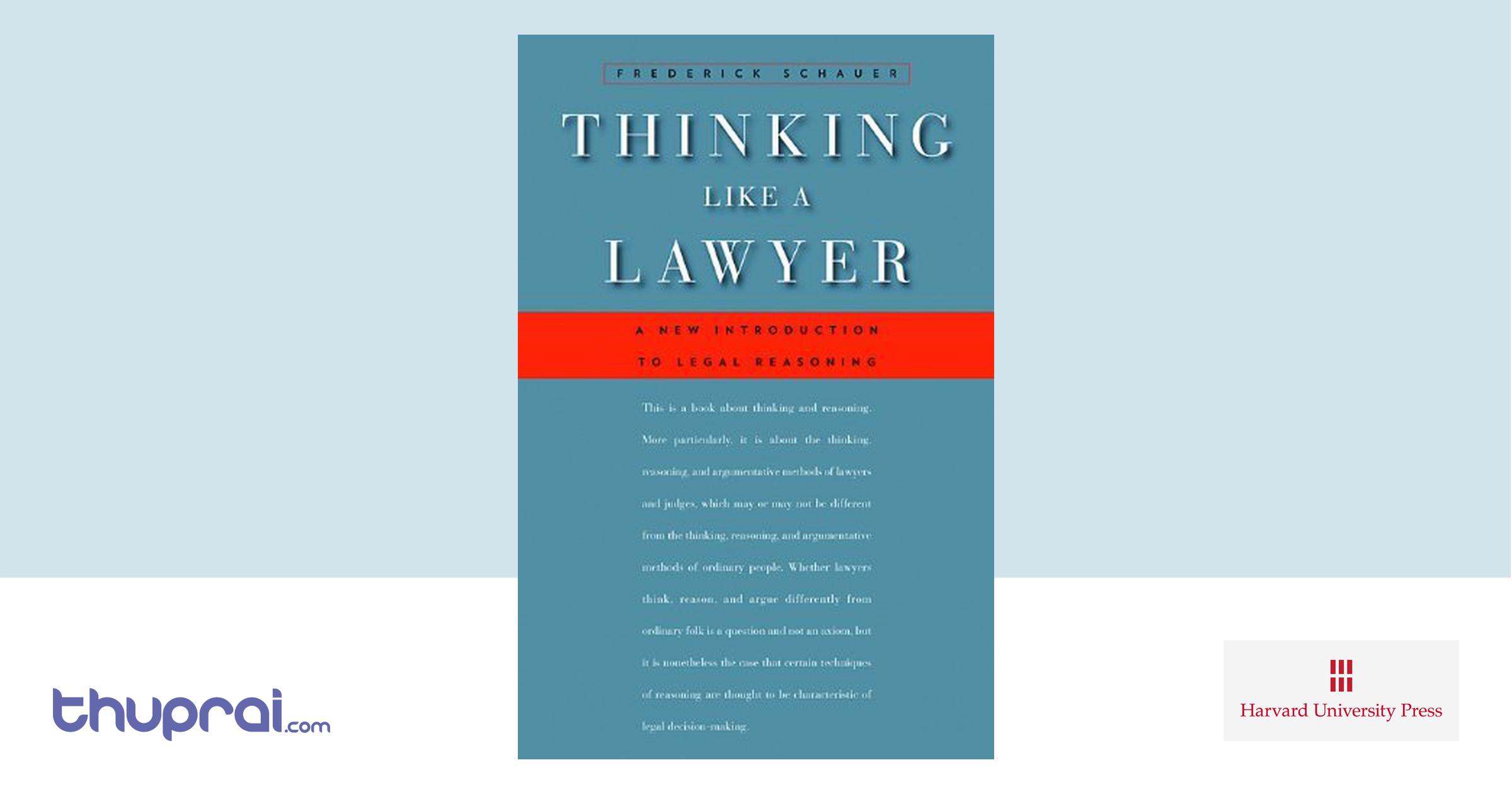 Buy Thinking Like A Lawyer In Nepal Thuprai
